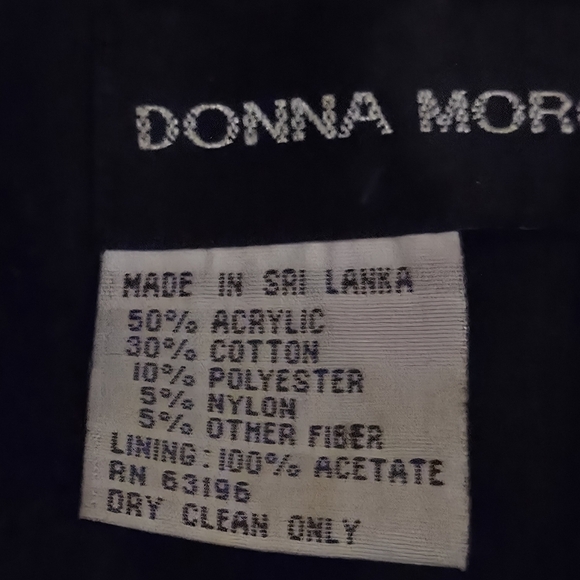 Donna Morgan Black & White Plaid‎ Wool Blend Blazer - Size 6 - Picture 5 of 8